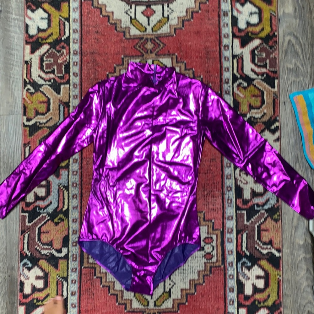 Metallic purple leotard women’s large